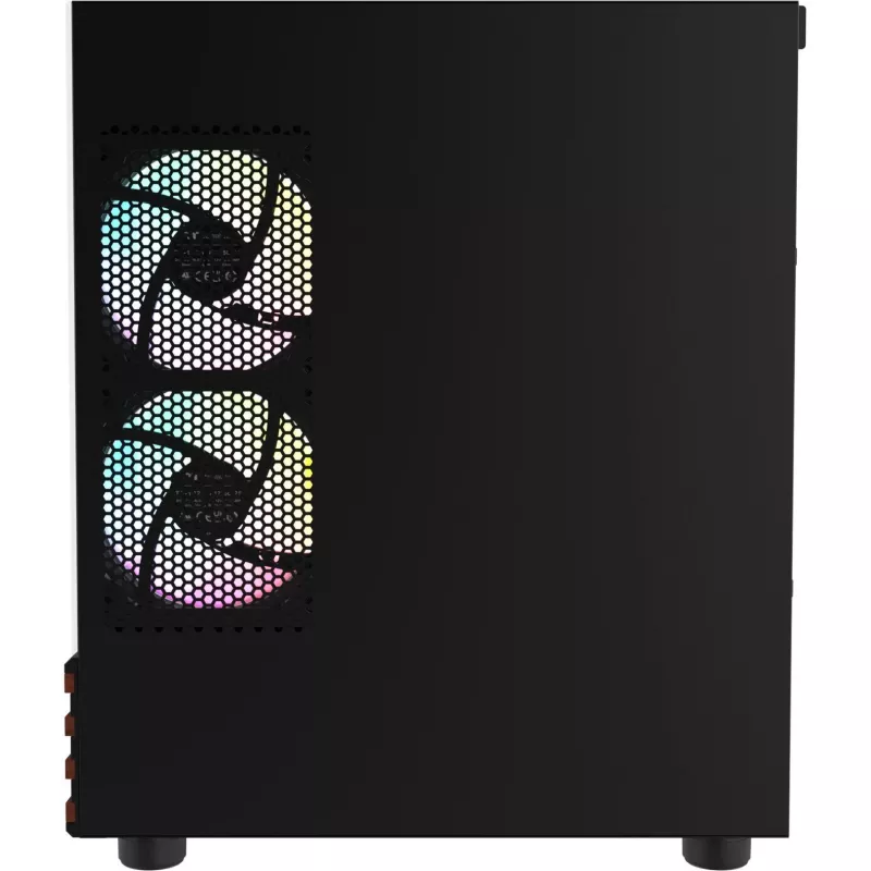PC Micro Tower Thermaltake View 170 WS ARGB — Mikrokorpus, must, toetab PS2 toiteplokki, 2x 120 mm külje- + 1x 120 mm tagaventilaator, 2,5/3,5-tolline HDD