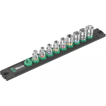 Soklikomplekt Wera Zyklop A 1/4 tolli must/roheline, 9 tk