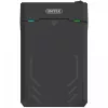 HDD/SSD-korpus Unitek Y-3035 — 2,5/3,5-tolline SATA, USB 3.2 Gen 1 (USB Type-B), 6 Gbit/s, must, vahelduvvooluadapter