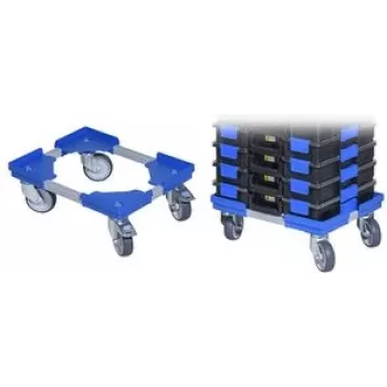 Transportroller allit EuroPlus K450 metallraamiga, ABS-nurkadega, 4 pöörlevat ratast