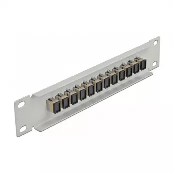 Fiiberoptiline harupaneel DeLOCK 10 tolli 12 porti SC Simplex beež hall 1U