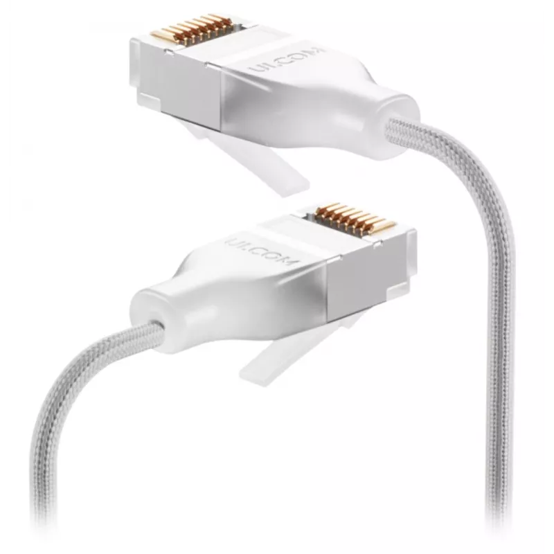 Võrguparanduskaabel UBIQUITI UACC-Cable-Patch-EL-C6A 0.15 m Cat6a RJ-45 poolläbipaistev valge