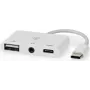 Nedis CCGB64790WT01 sülearvuti dokkimisjaam ja pordireplikaator Juhtmega USB 2.0 USB-C Valge (CCGB64790WT01)