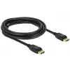 Delock - DisplayPorti kaabel - DisplayPort (M) DisplayPorti (M) - 3 m - riiviga - must