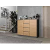Kummut Topeshop 2D4S ANT/ART BA KPL — 4 sahtlit, antratsiit/tamm, 1200×400×970 mm, puitlaastplaat