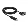 Jadakaabel DeLOCK 66282 Must 1,8 m RS-232 USB Type-A