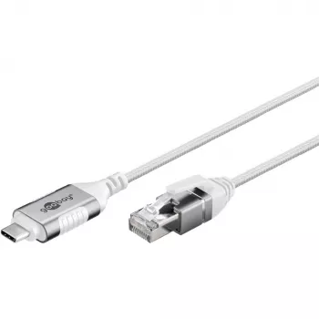 Goobay Ethernet-kaabel USB-C 3.1 RJ45-le õhuke 2 m - ühendab ruuteri, modemi või (74387)