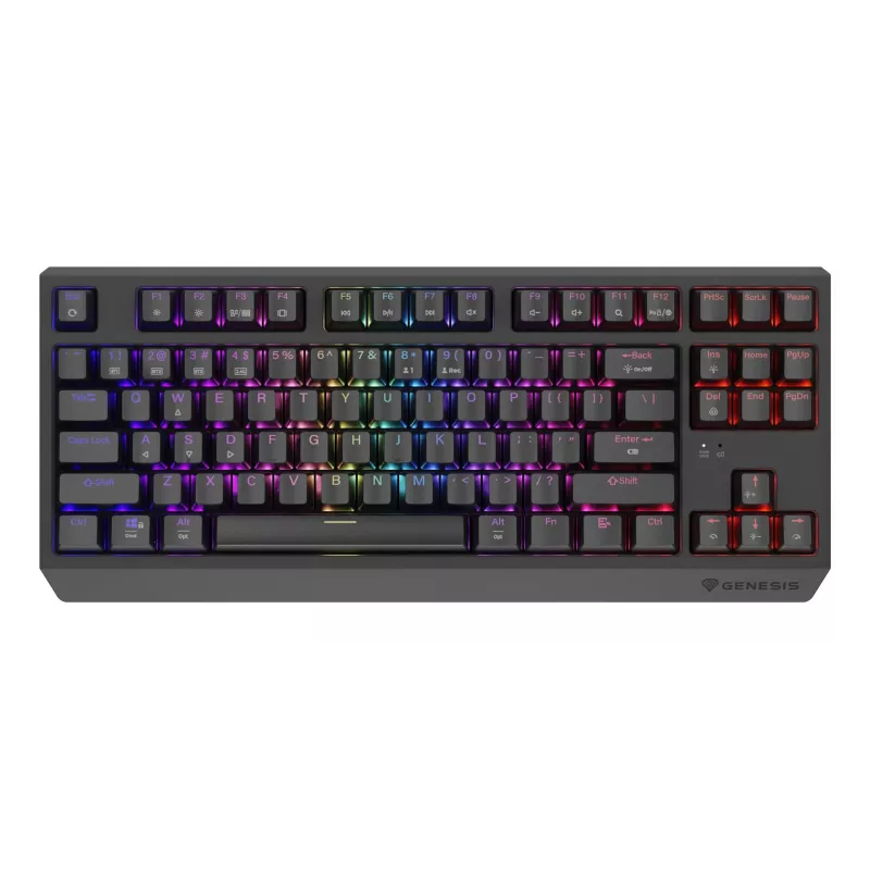GENESIS Thor 230 TKL klaviatuur Mängimine USB + RF juhtmevaba + Bluetooth QWERTY USA inglise Must