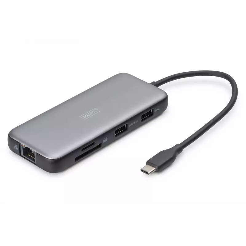 USB-C dokkimisjaam Digitus DA-70915 8-pordiline 100W Power Delivery