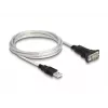 DeLOCK 63465 jadakaabel must läbipaistev 1,8 m USB tüüp-A DB-9