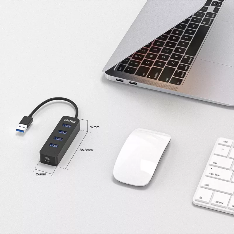 UNITEK uHUB Q4 USB 3.2 Gen 1 (3.1 Gen 1) Type-A 5000 Mbit/s Must