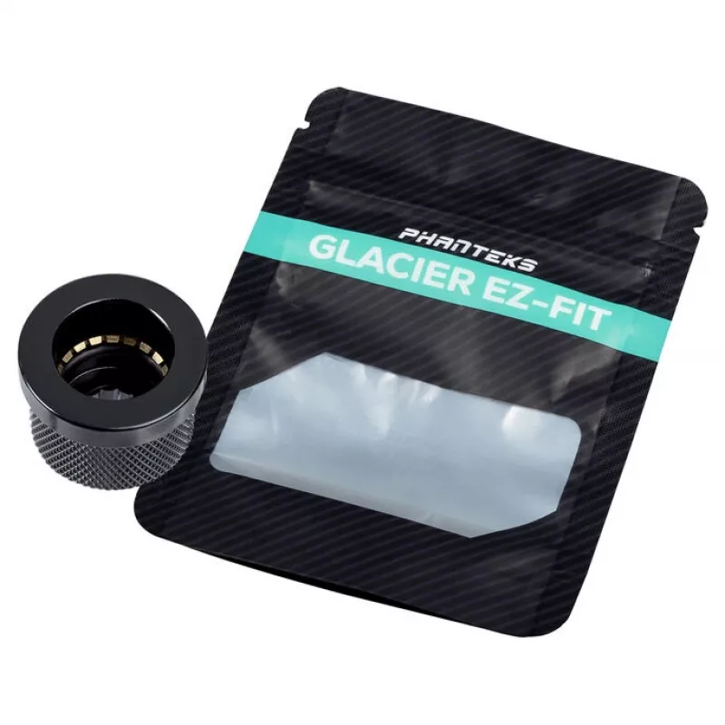 Adapter fitting PHANTEKS EZ-FIT PC jahutusele, PETG, 16×16×12 mm, must, 2 tk pakend