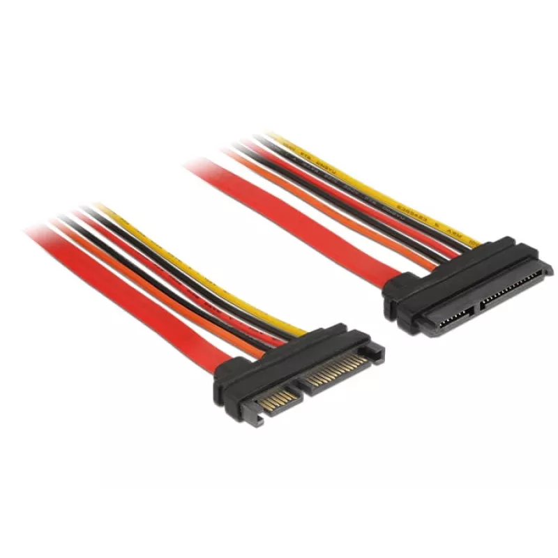 SATA-kaabel DeLOCK 84917 0,1 m SATA 22-kontaktiline oranž punane kollane