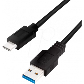 Logilink - USB-kaabel - USB-tüüp A (M) USB-C-le (M) ümberpööratav - USB 3.2 Gen 1 - 3 A - 2 m - Must (CU0170)