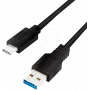 Logilink - USB-kaabel - USB-tüüp A (M) USB-C-le (M) ümberpööratav - USB 3.2 Gen 1 - 3 A - 2 m - Must (CU0170)