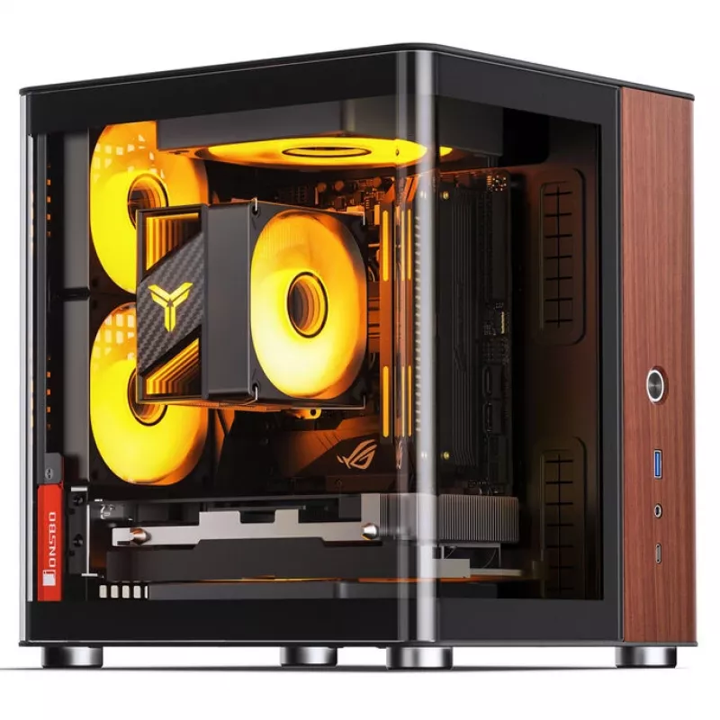 PC-korpus Jonsbo TK-0, minitorn, Mini-ITX, must