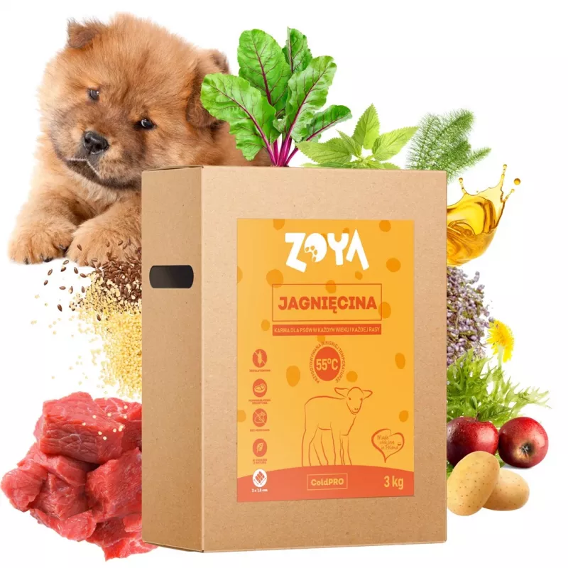 Kuiv koeratoit ZOYA ColdPRO Lamb 3 kg — täisväärtuslik täiskasvanud koertele mõeldud kuivtoit, 26% valku, 9,5% rasva