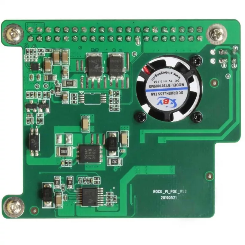 PoE Hat ALLNET for Radxa Rock 3A 802.3at — toiteüle-Etherneti tarvik