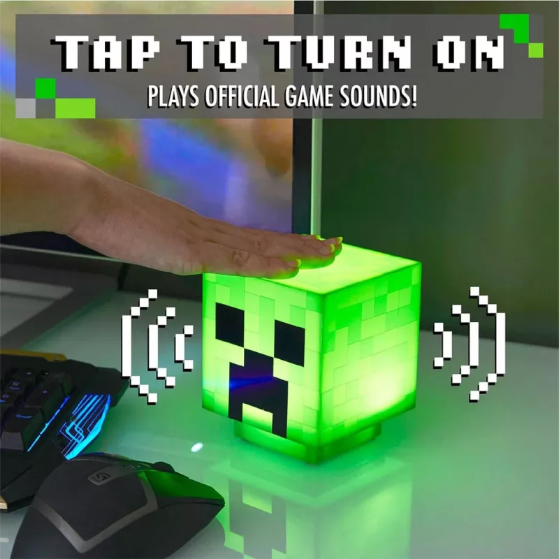 Paladone Minecraft Creeper 3D disainiga lamp PP6595MCFV3 — laua-/rippvalgusti