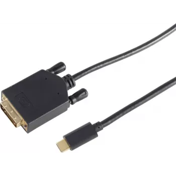 Video kaabli adapter S/CONN 10-58045 3 m DVI-D USB USB-C must