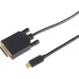 Video kaabli adapter S/CONN 10-58045 3 m DVI-D USB USB-C must