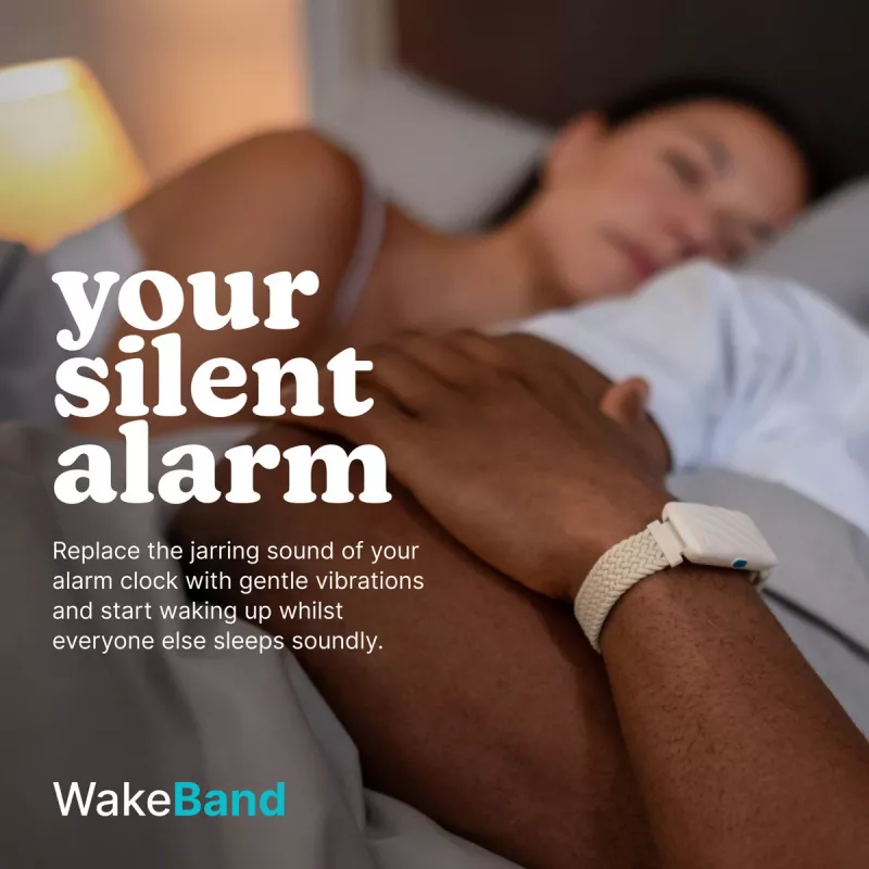 Homedics SS-WB100BK-WW WakeBand, Vaikne äratus, Must