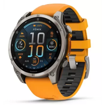 Garmin fenix 8 3.56 cm (1.4) AMOLED 47 mm Digitaalne 454 x 454 pikslit Puuteekraan Grafiit Wi-Fi GPS (satelliit)