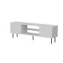 TV-kapp cama meble LUCCA 180x40x59 cm — valge puitlaastplaadist pealispind, valge raam