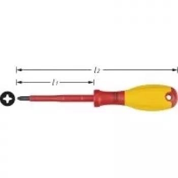 Hazet elektriku Phillips-kruvikeeraja PH 2 Tera pikkus: 100 mm (810VDE-PH2)