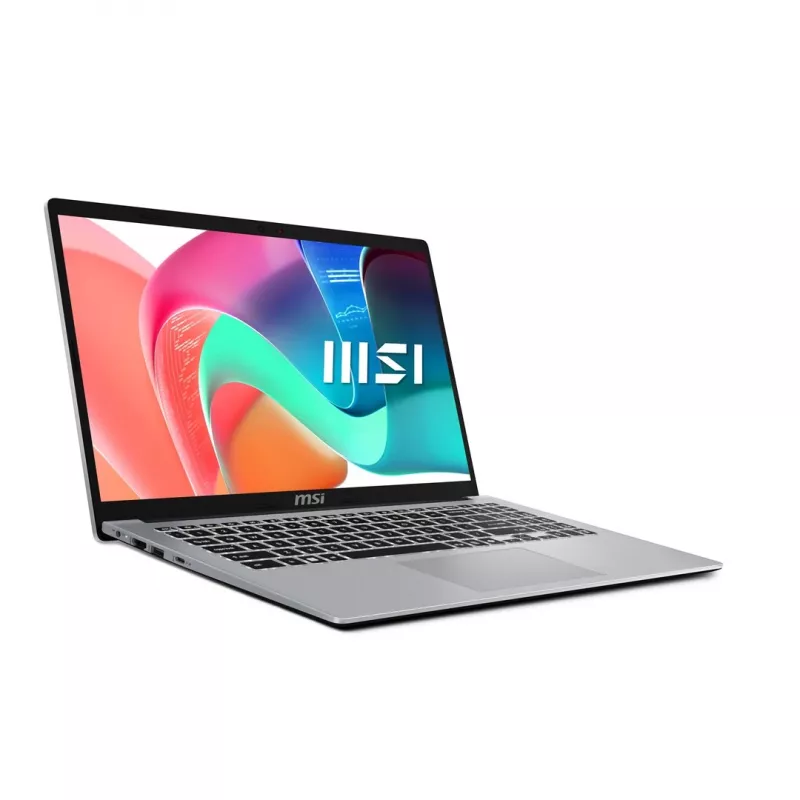 MSI Modern 15 F13MG-088PL Intel® Core™ i7 i7-1355U sülearvuti 39,6 cm (15,6 inch) Full HD 16 GB DDR4-SDRAM 512 GB SSD Wi-Fi 6E (802.11ax) Windows 11 Pro hõbedane