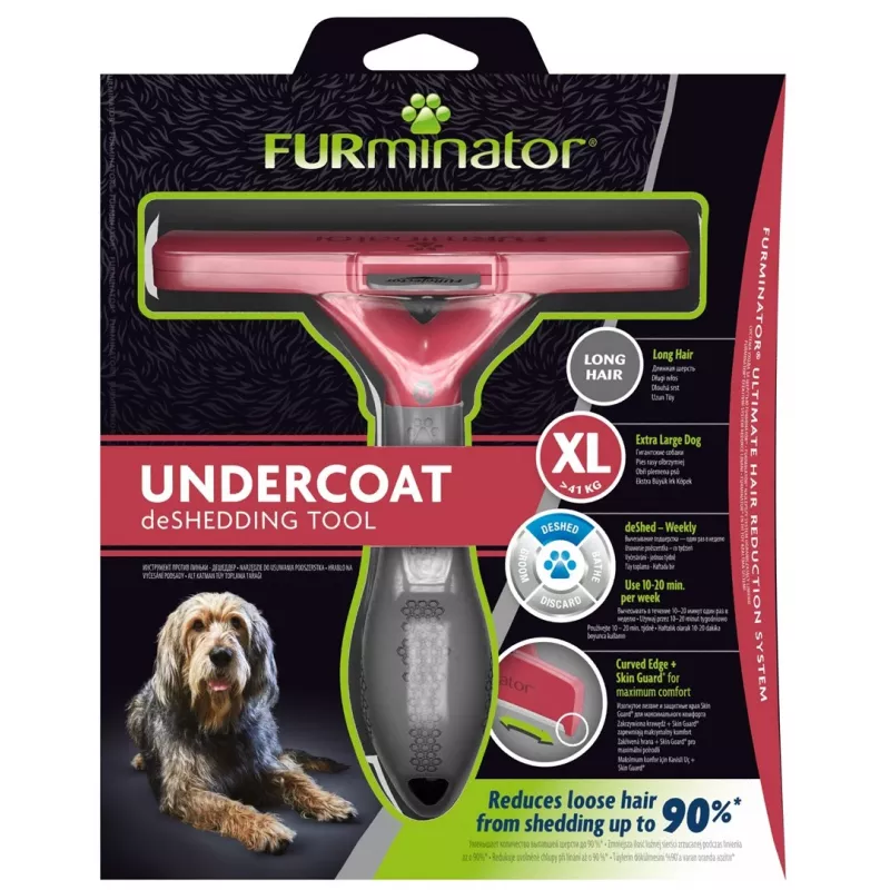 Karvaeemaldustööriist FURminator FUR151234 suurtele pikakarvalistele koertele, must, 470 g
