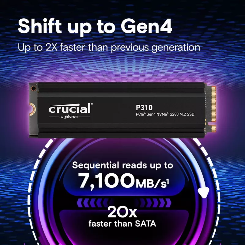 SSD-ketas Crucial 1 TB M.2 PCI Express 4.0 NVMe P310