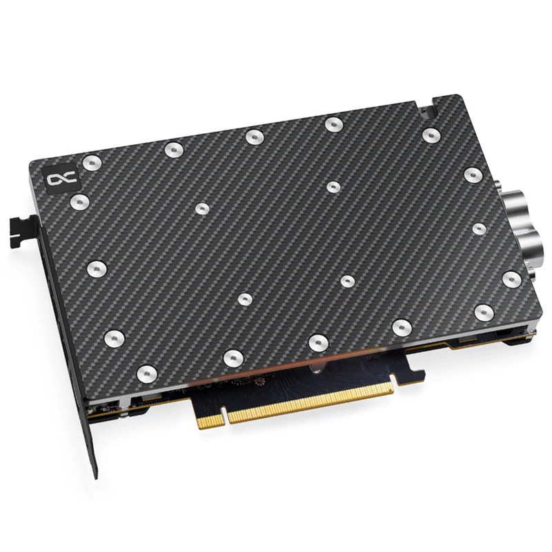 Water block + Backplate Aquatuning GmbH 13395 Alumiinium Süsinik Vask 1/4 tolli