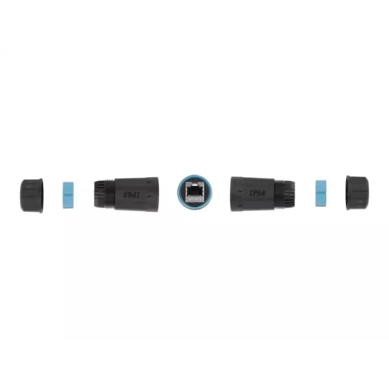 Võrgukaabel DeLOCK 86693 RJ45 isane RJ45 emane Cat.6A veekindel must