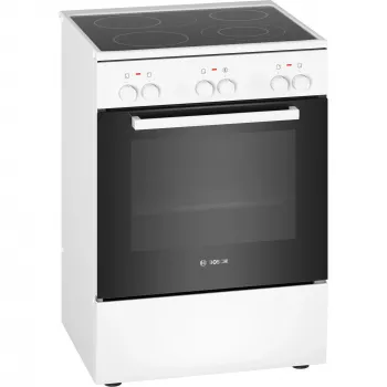 Bosch HKA090220 cooker Freestanding cooker Electric Ceramic hob Valge