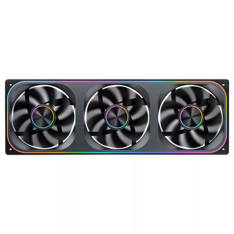 Jonsbo ZA-360 pööratud labadega ventilaator, 360 mm, PWM, ARGB, must
