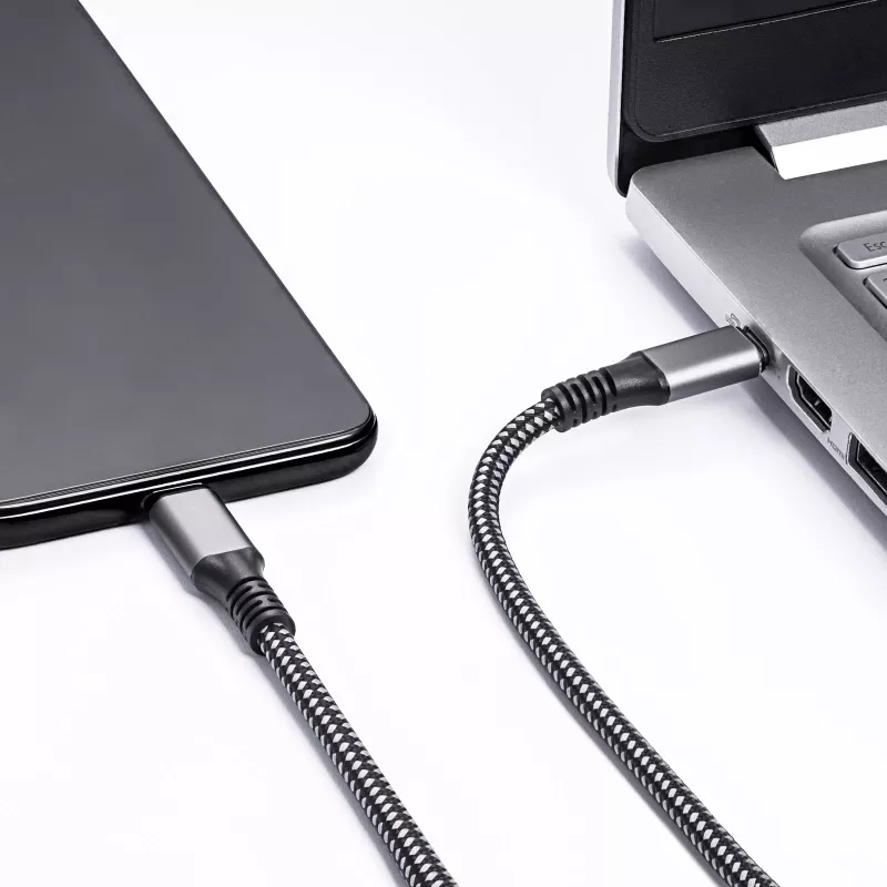 Akyga AK-USB-34 USB-C – USB-C Thunderbolt 3 kaabel, 40 Gbps, 100 W, 1,5 m, must