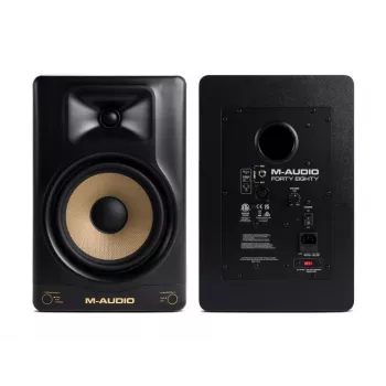 Active Monitor Speaker M‑Audio Forty Eighty, 80W, 2‑way, 8 inch woofer, 1.25 inch tweeter, XLR/TRS inputs, MDF enclosure