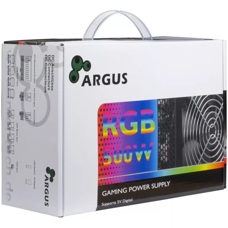 Toiteplokk INTER-TECH Argus RGB 80PLUS Bronze 500W Retail
