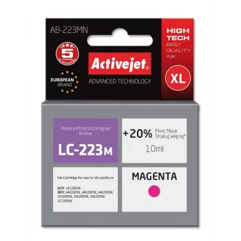Activejet AB-223MN tint (asendus Brother LC223M jaoks; Supreme; 10 ml; magenta)