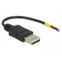 USB-kaabel DeLOCK 85250 USB 2.0 0,1 m Must