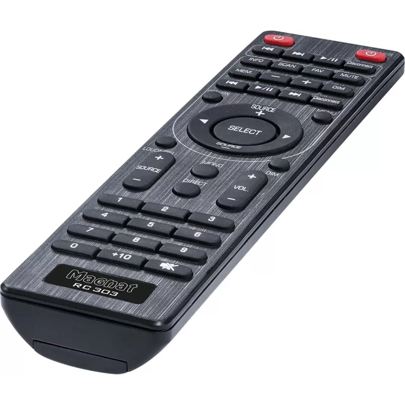 Stereovastuvõtja Magnat MC 400 — 2.0 kanalit, 40 W kanali kohta, CD-mängija, Wi‑Fi, Bluetooth, DAB/FM, Ethernet (must)