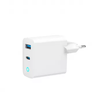 Gembird TA-UC-PDQC65L-W-01 mobiilseadme laadija universaalne valge AC kiirlaadimine siseruumides