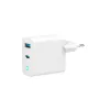 Gembird TA-UC-PDQC65L-W-01 mobiilseadme laadija universaalne valge AC kiirlaadimine siseruumides
