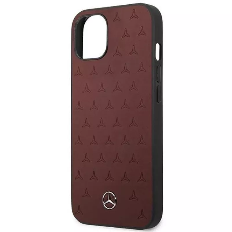 Mercedes MEHCP13SPSQRE iPhone 13 mini 5,4 punane/punane kõva ümbris Nahk Tähtede mustriga