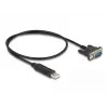 DeLOCK USB 2.0 RS-232 seeriaadapter 50 cm FTDI, must