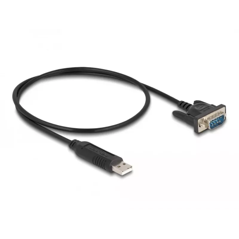 DeLOCK USB 2.0 RS-232 seeriaadapter 50 cm FTDI, must