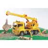 Kraanaauto BRUDER MAN BR-02754, ABS konstruktsioon, kollane, alates 4. eluaastast (ilma valgus- ja helimoodulita)