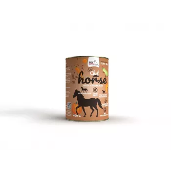 Märg koeratoit SYTA MICHA Hobuseliha köögiviljadega 400 g — täiskasvanud koertele, kanavaba, gluteenivaba