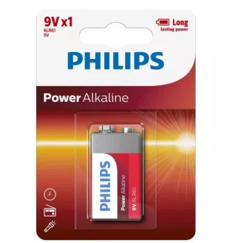 Ühekordne patarei Philips Power Alkaline Battery 6LR61P1B/10